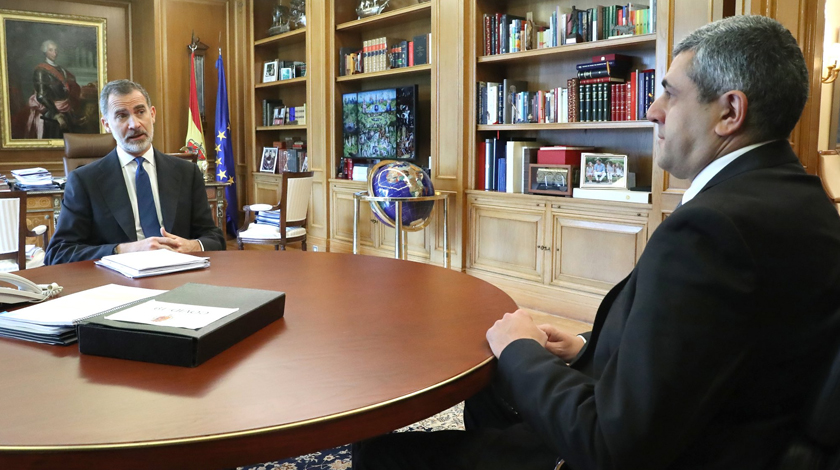 Rey Felipe VI y Zurab Pololikashvili
