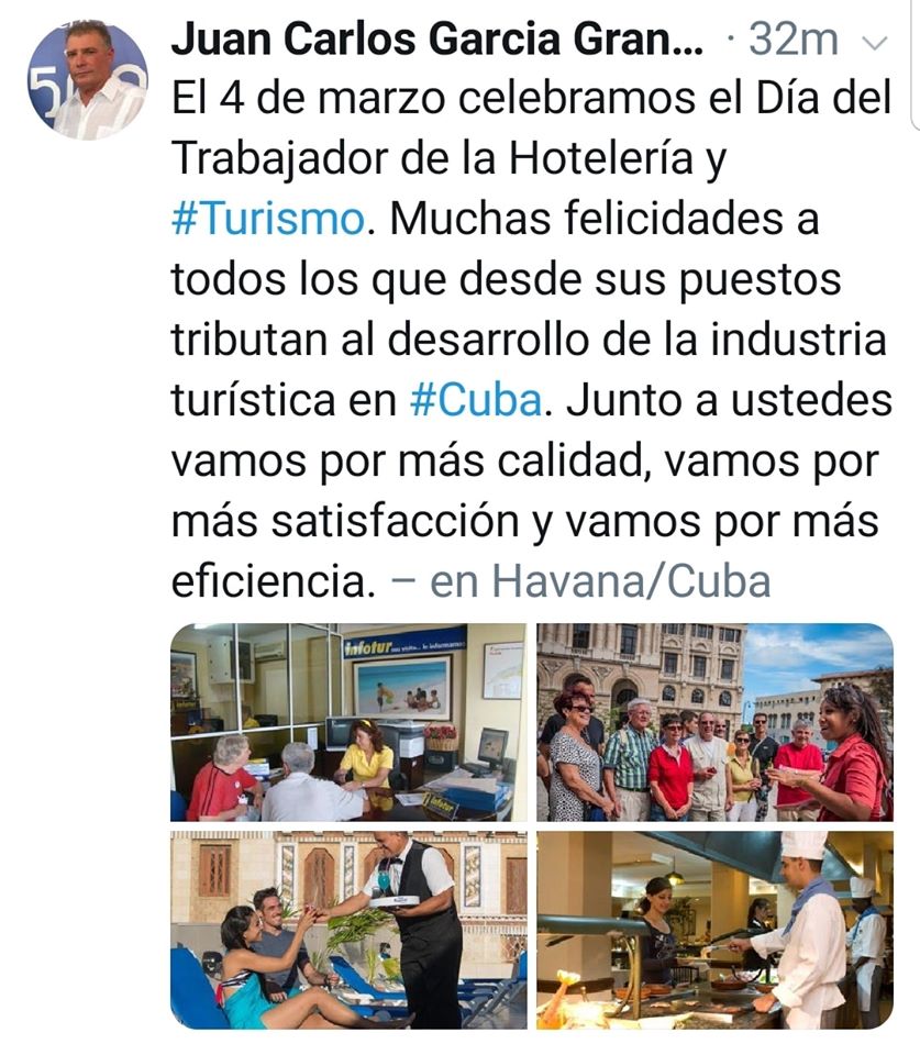 twiter ministro de turimo