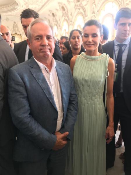 Reyes de España con empresarios españoles en Cuba
